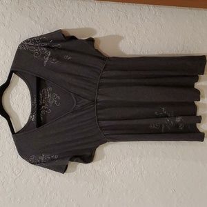 WHBM  Gray Empire waist tunic size medium